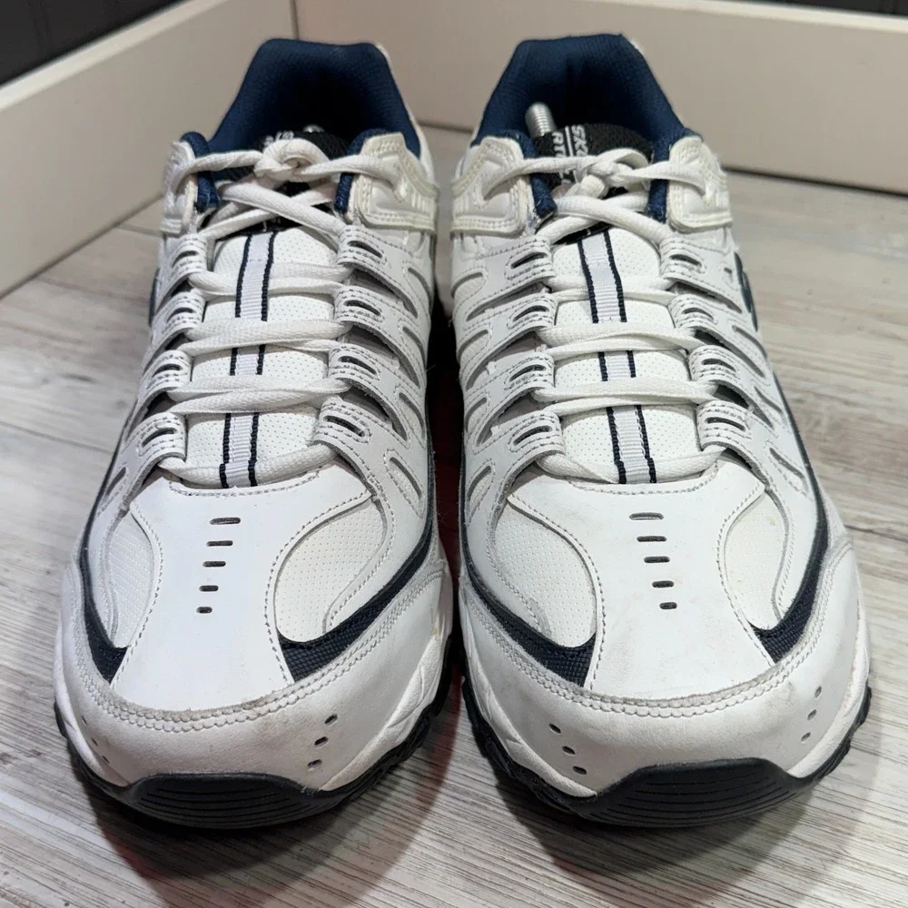 Skechers‎ Energy Afterburn Shoes Mens 12 Extra Wide White Training Walking 50127